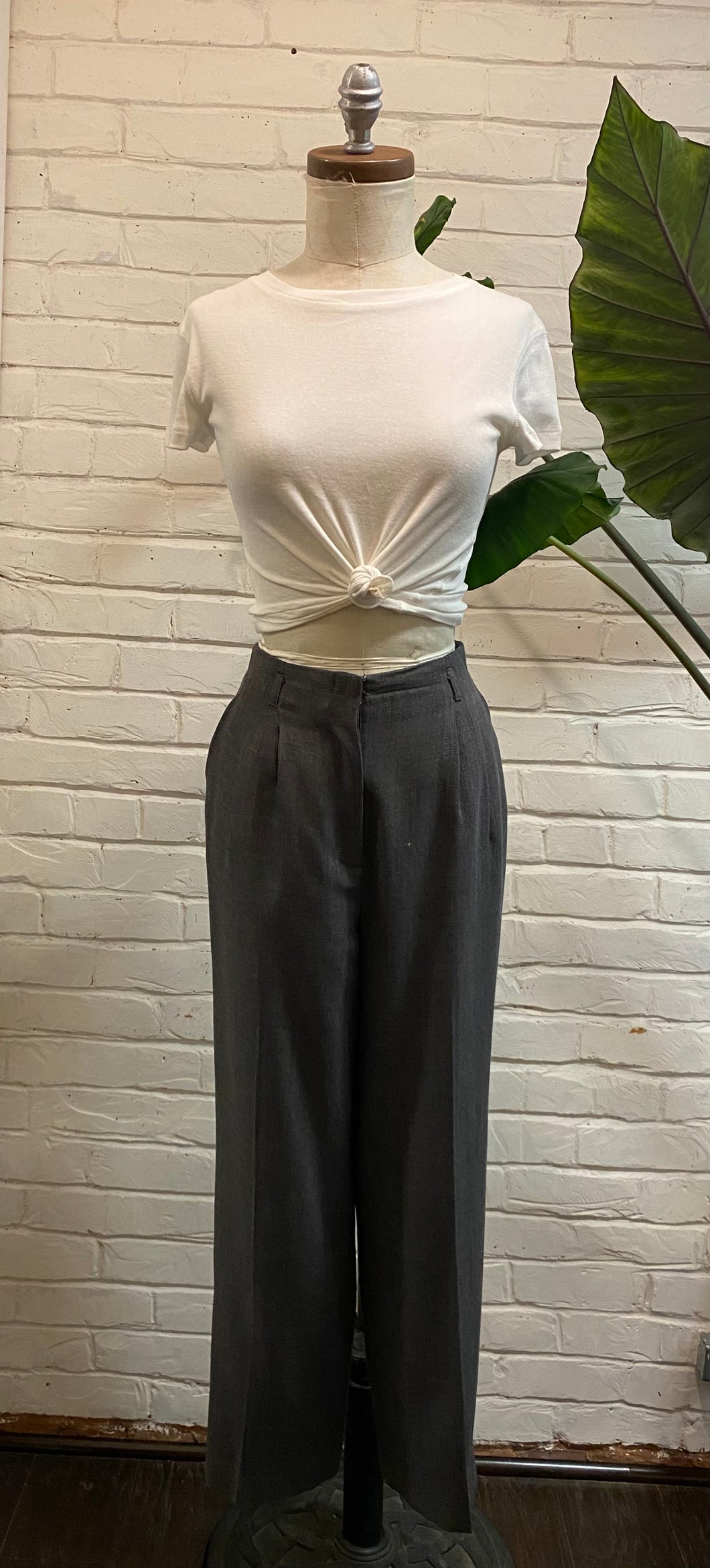 1980’s Vintage Gray High Waisted Trousers