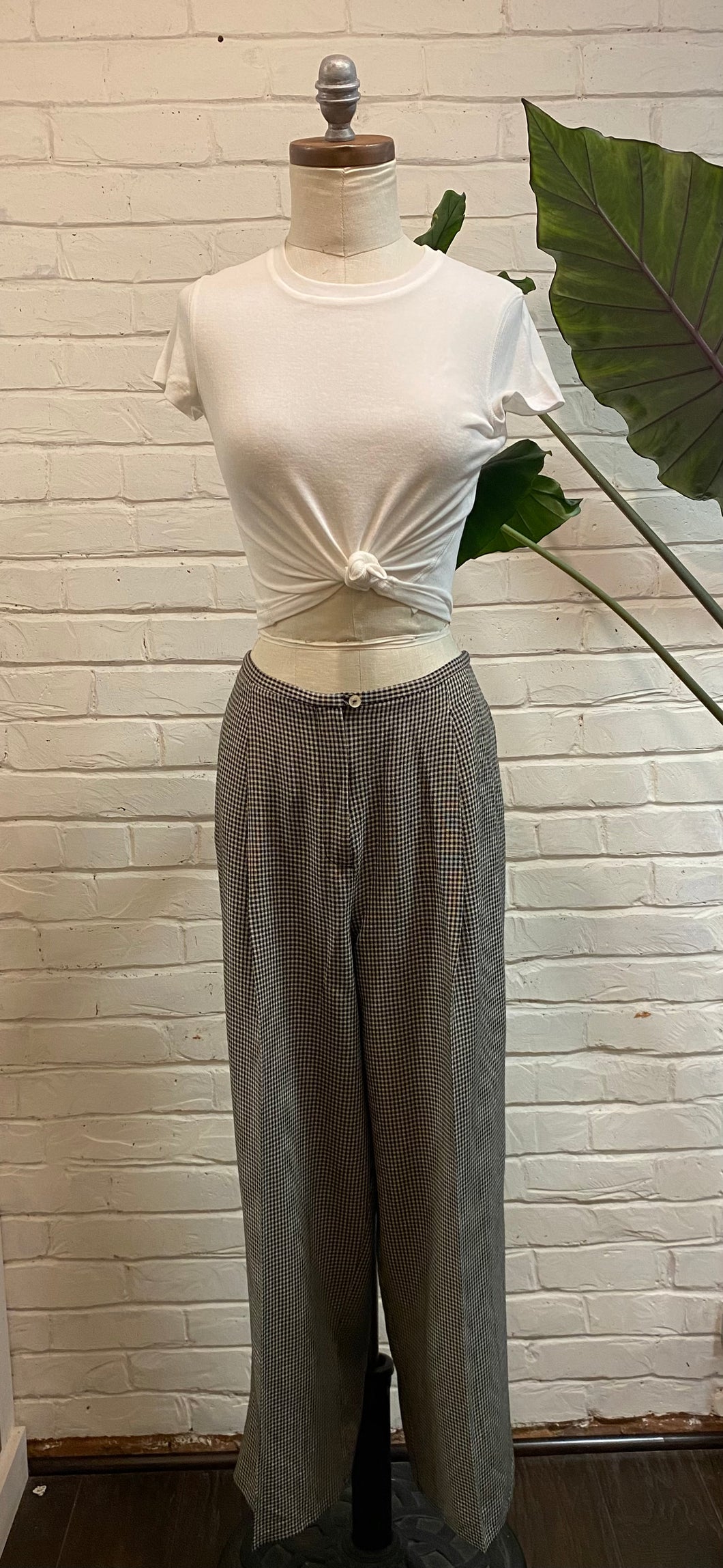 1990’s Vintage Plaid Pleated Trousers