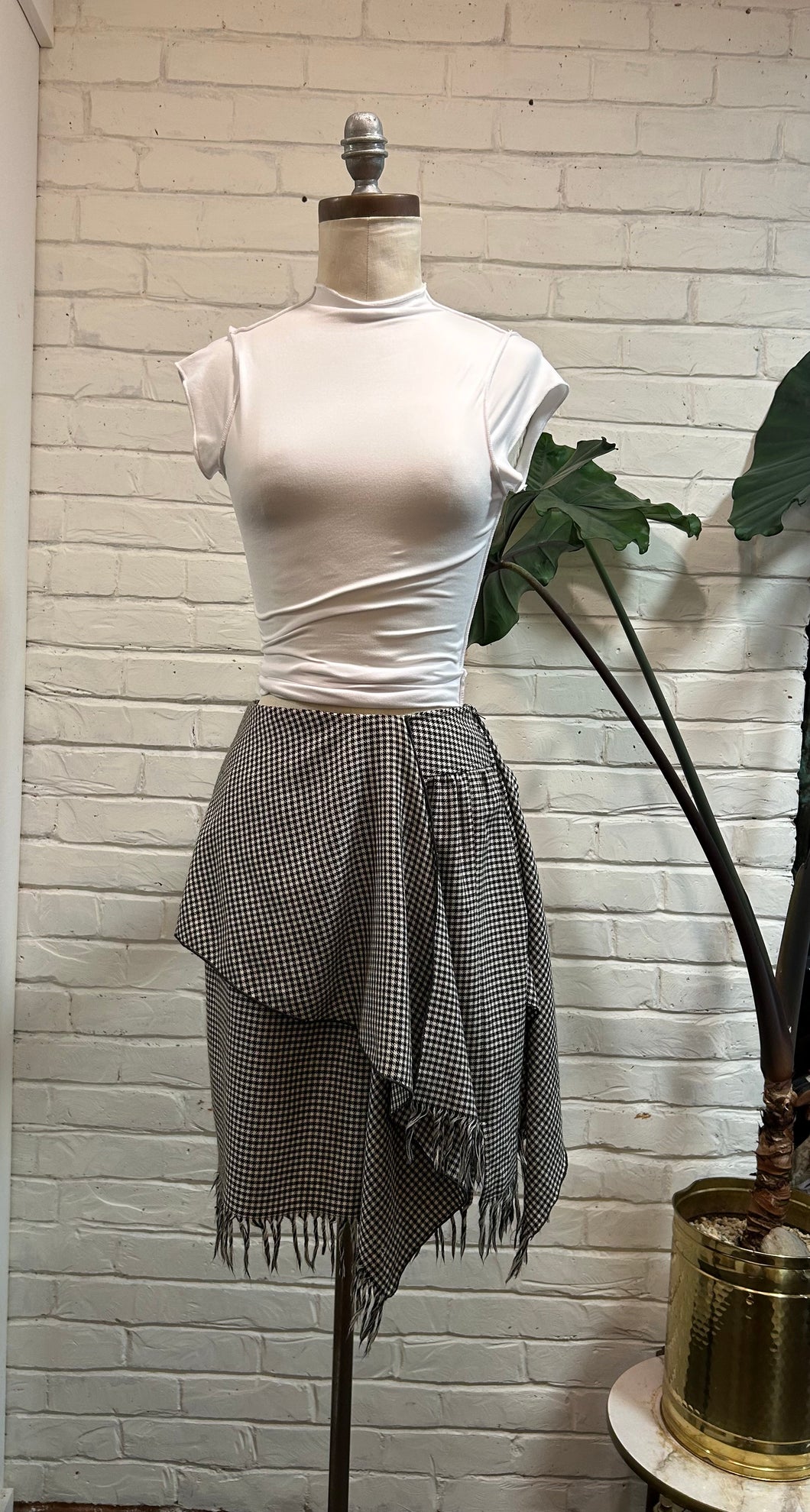 1980’s Vintage Valentino Plaid Layered Skirt