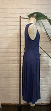 Load image into Gallery viewer, 1980’s Vintage Navy Midi Dress
