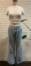 Load image into Gallery viewer, 1980’s High Waisted Denim Bell Bottoms
