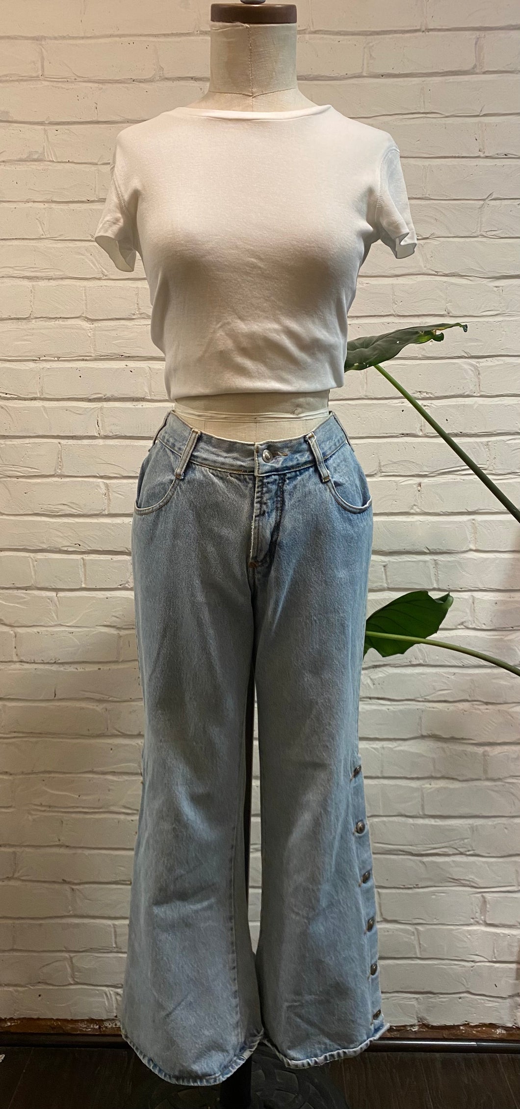 1980’s High Waisted Denim Bell Bottoms