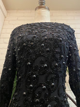 Load image into Gallery viewer, 1980’s Vintage Onyx Beaded Gown
