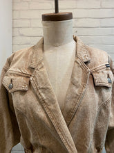 Load image into Gallery viewer, 1980’s Vintage Acid Motto Brown Denim Jacket
