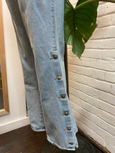 Load image into Gallery viewer, 1980’s High Waisted Denim Bell Bottoms
