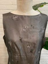Load image into Gallery viewer, 1990’s Vintage Sheer Floral Grey Dress
