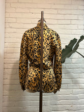 Load image into Gallery viewer, 1980’s Vintage Silk Cheetah Blouse
