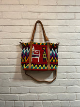 Load image into Gallery viewer, 1980’s Vintage Woven Leather Trim Purse
