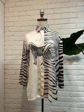 Load image into Gallery viewer, 1980’s Vintage Zebra Silk Blouse
