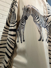 Load image into Gallery viewer, 1980’s Vintage Zebra Silk Blouse
