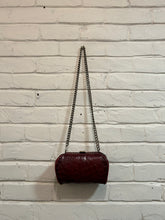 Load image into Gallery viewer, 1960’s Vintage Burgundy Crocodile Leather Chain Bag
