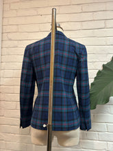 Load image into Gallery viewer, 1970’s Vintage Blue Wool Tartan Pendleton Blazer
