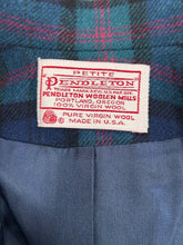 Load image into Gallery viewer, 1970’s Vintage Blue Wool Tartan Pendleton Blazer
