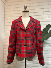 Load image into Gallery viewer, 1990’s Vintage Red Plaid Pendleton Blazer
