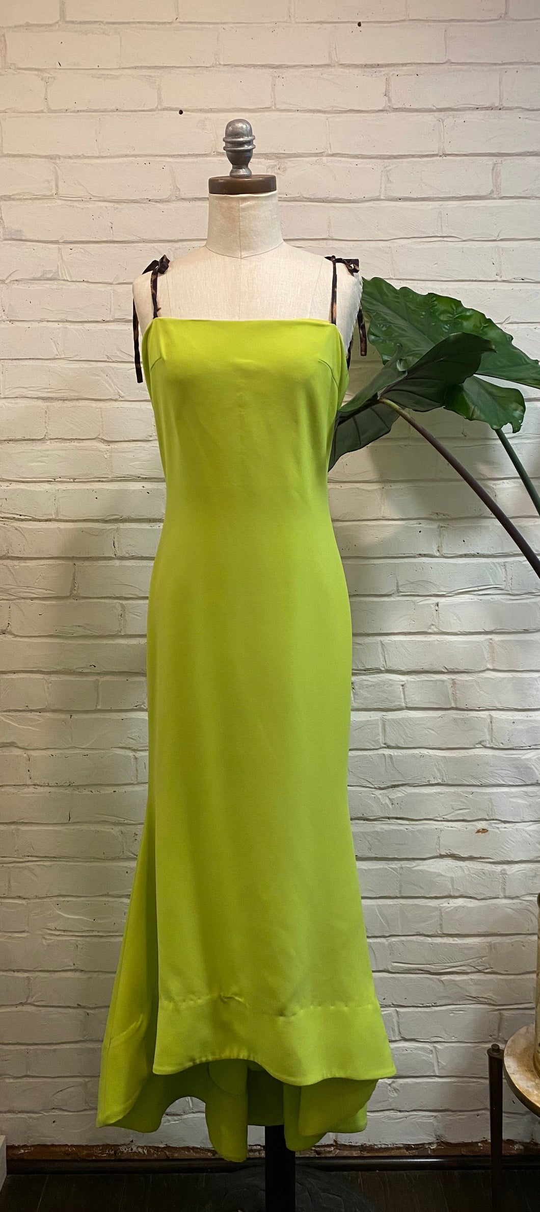 Vintage Designer Christian Siriano Lime Dress