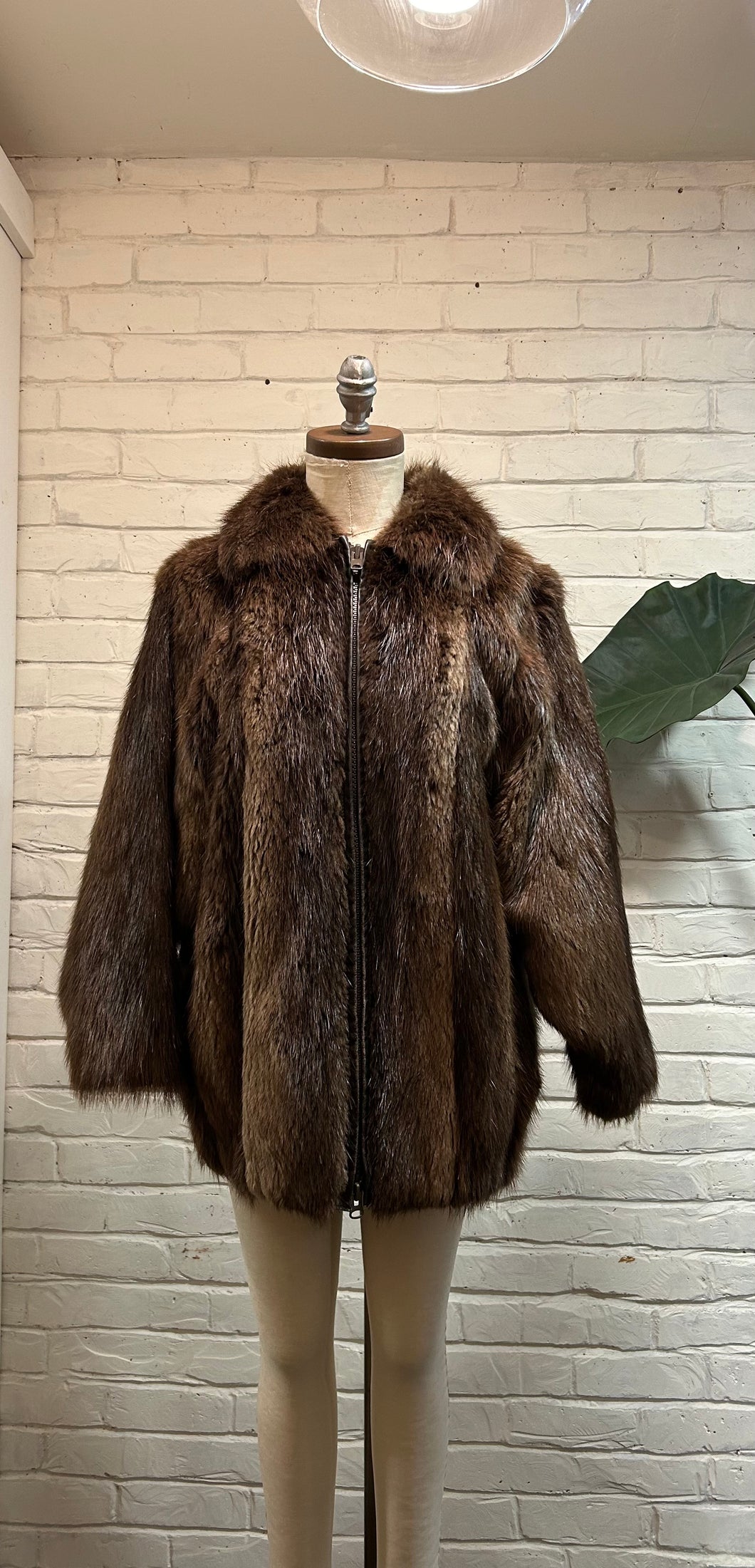 1980’s Vintage Brown Oversized Fur Coat