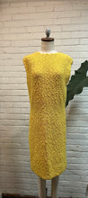 Load image into Gallery viewer, 1960’s Vintage Yellow Hand Knit Midi Dress
