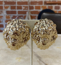 Load image into Gallery viewer, Vintage Gold Lion Earrings
